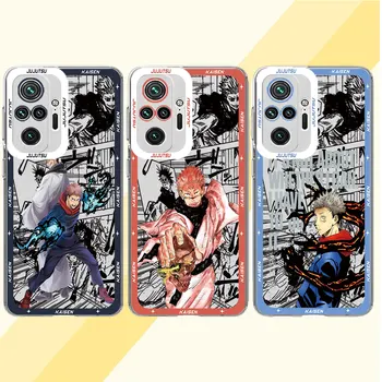 Anime Sukuna Jujutsu Kaisen Telefón puzdro pre Xiao Redmi 13C 10C 9T 10 -12 12 9C, 10A 9A 9 Jasné, Silikónové Capa Kryt