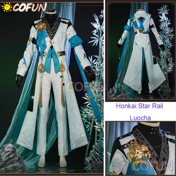 COFUN Hra Honkai:Hviezda Železničnej Luocha Starobylé Zvyky Cosplay Kostým Halloween Oblečenie Hry Oblečenie Mužov Anime Oblečenie