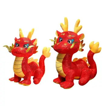 Dragon Plyšové Hračky Tvorivé Mäkké, Vypchaté Zverokruhu Zvierat Čínskeho Draka Plyšové na Strane Dodávky Darček k Narodeninám Gauč Rozkladací Gauč