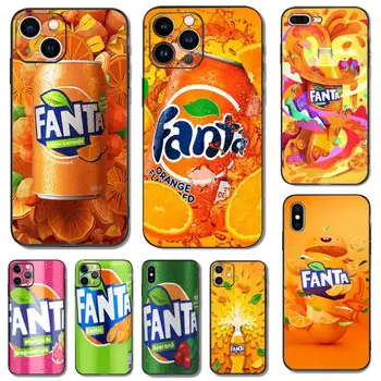 F-Nápoj Fanta Orange Užite si Telefón puzdro Pre iPhone 11 12 Mini 13 14 Pro XS Max X 8 7 Plus SE XR Shell Black Telefón Prípade