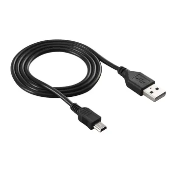 High-Speed 80 cm, USB 2.0 Muž A na Mini B 5-pin Nabíjací Kábel Pre Digitálne Fotoaparáty Hot-swap Dátový USB Nabíjací Kábel Čierny