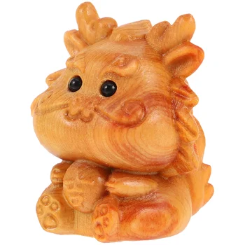 Malé Drevené Vyrezávané Dragon Kúzlo Dragon Socha Dragon Mini Figúrka pre Kutilov, Remeselníkov