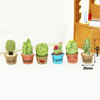 1/12 Doll House Miniatúrne Šťavnaté Črepníkové Rastliny Simulácia Bonsai Kaktus Model Hračka Mini Dekorácie Domček Pre Bábiky Príslušenstvo