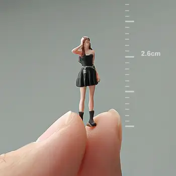 1:64 Rozsahu Dievča Obrázok Ornament Predstavujú Scény Mini Ľudia Model Miniatúrne Diorama Rozloženie DIY Projekty Príslušenstvo DIY Scény Dekor