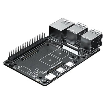 1 Kus CM4 Na Pi4b Adaptér Doska Pre Raspberry Pi CM4 Základné Dosky Black PCB+Kov
