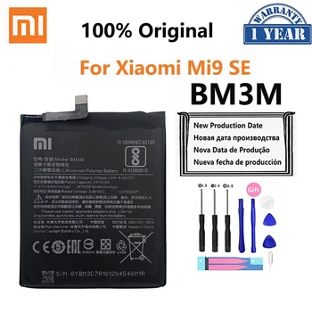 100% Pôvodný Xiao Mi Náhradné Batérie BM3M Pre Xiao Mi9 SE Mi 9SE 3070mAh Vysoká Kapacita Batérie Telefónu Bezplatné Nástroje