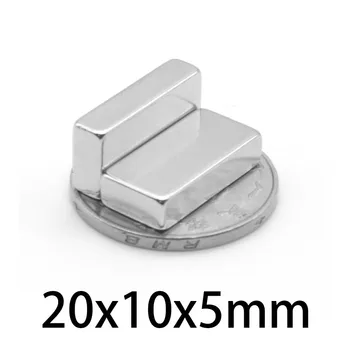 10pcs 20x10x5 magnet obdĺžnik blok 20 mm * 10 mm * 5mm neodýmu magnety kváder 20*10*5mm trvalé silné vzácnych zemín NdFeB