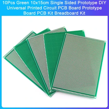 10Pcs Zelená 10x15cm jednostranným Prototyp DIY Univerzálny plošných PCB Dosky Prototyp Doske PCB Auta Breadboard Auta
