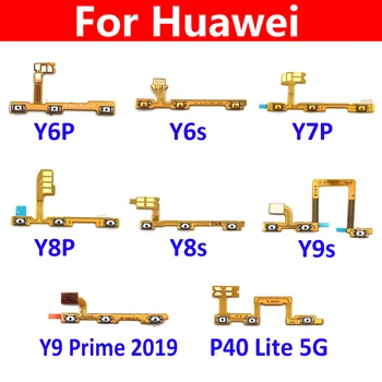 10Pcs，Pre Huawei Y9S Y6P Y8S Y8P Y7P Y6S P40 Lite 5G / P40 Lite E Energie Na Vypnutie Objem Bočné Tlačidlo Tlačidlo Flex Kábel, Náhradný