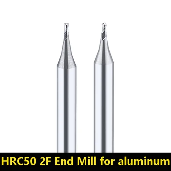 1pcs HRC50 2F Hliníkové Micropath Frézovanie Fréza Loptu Fréza Karbidu Konci Mlyny CNC Obrábacie Centrum 0.1-0.9 mm