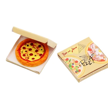 1Set 1:12 Kuchyne Potravín Dekor domček pre bábiky Miniatúrne Pizza s Balenie Box Model Hračka Bábika Dom Príslušenstvo Deti Predstierajú, že Hrať Hračky