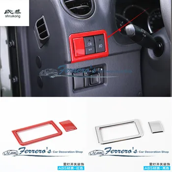 2 KS/Veľa ABS pochrómovaný pre 2009-2015 Suzuki Jimny Auto Kryty Hmlové Svetlá Prepnúť Tlačidlo Dekorácie Flitrami