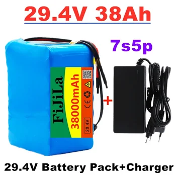 24V 38Ah 7S5P batériu 250W-500W 29.4 V 38000mAh lítium-iónová batéria pre invalidný vozík elektrický bicykel pack s BMS