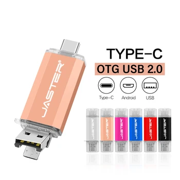 3 v 1 TYP-C, USB Flash Disk 64 GB Vysokej Rýchlosti Micro USB OTG Pero Disk 32GB Golden Rose Memory Stick Kreatívny Darček kl ' úč
