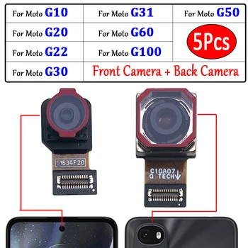 5 ks，100% Testované Predné Malé s Kamerou + Zadné Veľkého Hlavného Modulu Fotoaparátu Flex Kábel Pre Moto G10 G20 G22 G30 G31 G50 G60 G100
