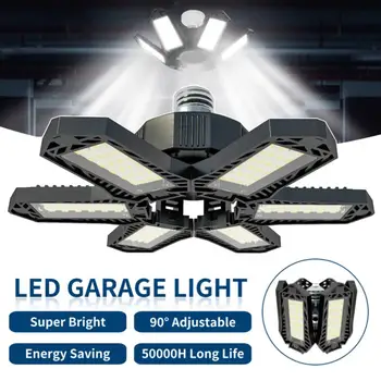 6 Lamiel Deformovateľné LED Garážové Svetlo E27/E26 Nastaviteľné Shop Top Stropné Svietidlo Profesionálne Skladu Skladacia Ventilátor Lampy