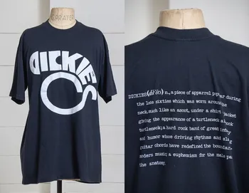 90. rokov Dickes Punková Kapela Čierne Bavlnené Tričko
