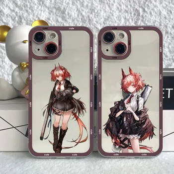 Anime Dievča Arknights Fiammetta Telefón Puzdro Pre IPhone 14 Plus 13 12 Mini 11 Pro Max 8 7 Plus Xs X Xr Silikónové Hnev Oči Kryt