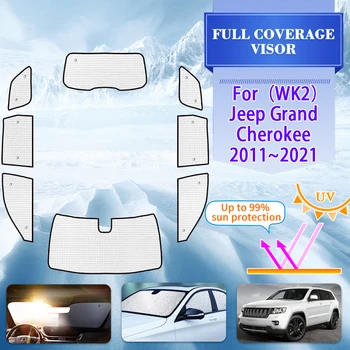Anti-UV Auto Plné slnečnej Clone Na Jeep Grand Cherokee WK2 2011~2021 2015 2019 Auto Okno Clonu Pokrytie Slnečník Zahŕňa Príslušenstvo