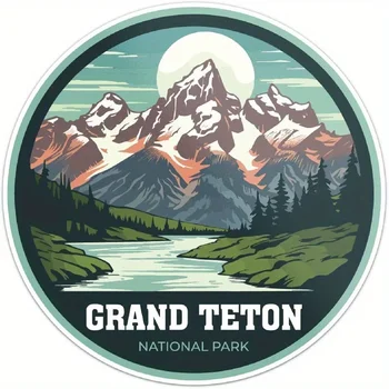 Auto acesssories Sticke rGrand Teton National Park - Vodotesné Vinyl Kotúča, Pre Nárazníka Notebook Fľaša Vody na Steny A Okno Dlhšie
