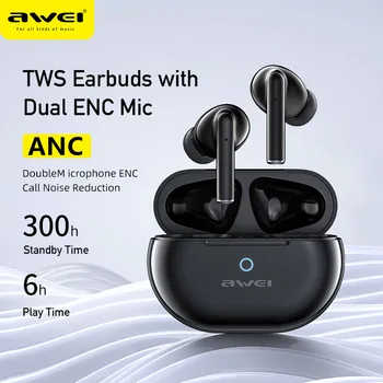 Awei S1 PRO ANC 2 Mic Bluetooth Slúchadlá Bezdrôtové Slúchadlá TWS Slúchadlá Hifi Stereo Športové Headset Hráč Bluetooth Hovory
