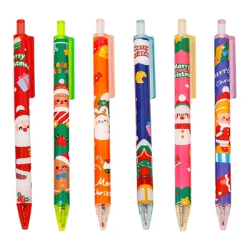 Balenie 10 Vianočné Pero Zábavné Zdvíhateľnej Guľôčkové Pero pre Dieťa Študent Trieda Odmenu, Guľôčkové Pero Zaťahovacie