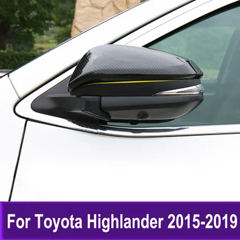Bočné Dvere Spätné Zrkadlo Pokrytie Chrome Pre Toyota Highlander 2015 2016 2017 2018 2019 Auto Styling Nálepky Vonkajšie Príslušenstvo
