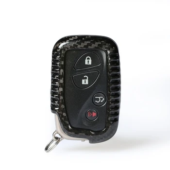 Diaľkové Smart príveskom puzdro Pre Lexus JE ES GS LS CT LX GX RX 2005-5016 Čierna/Červená karbónová Auto Keychain Krúžok Spp Shell