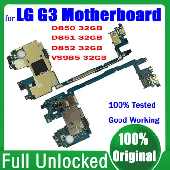 Doprava zadarmo Doske Pre LG G3 D850 D851 D852 VS985 Doske Pôvodné Odomknúť 100% Testované Logic Board Doska 32 gb