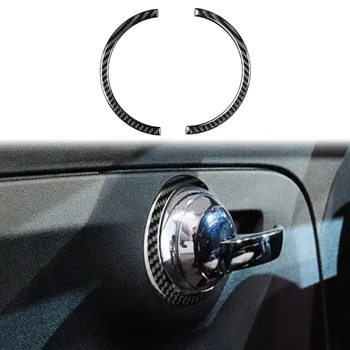 Elegantný Uhlíkových Vlákien kľučky Krúžky Vozidla Dverí Vytiahnuť Zahŕňa Zvyšuje Vaše Auto Interiéri Vhodné pre Fiat500