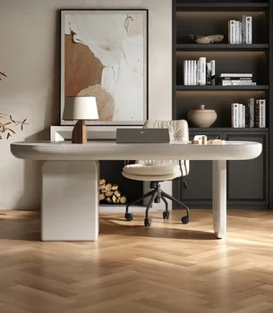 Francúzsky krém štýl písací stôl, home office písací stôl, písací stôl, moderný minimalistický farba pečenie štúdia, počítačový stôl