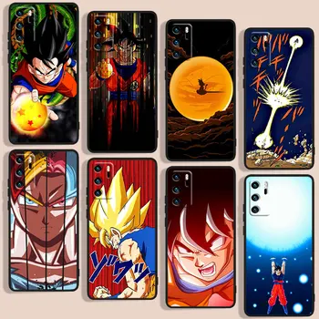 Goku D-Dragon Balls, star Telefón puzdro Na Huawei P10 P20 P30 P40 P50 Lite Pro 2019 Plus Lite E 5G Čierny Kryt Funda Mäkké Späť Capa