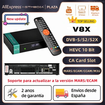 GTMEDIA V8X MARS/ECAM Satelitný Prijímač,DVB-S/S2/S2X 1080P FHD HEVC 10 Bitov,CA Slot na TV Box Podporu MARS/ECAM/CCAM/M3U Tuner