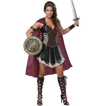 Halloween Ženy Starovekej Rímskej Spartan Bojovník Gladiator Cosplay Jednotné pre Ženy Rytiera Princezná Xena Caesar Fáze Show Kostým