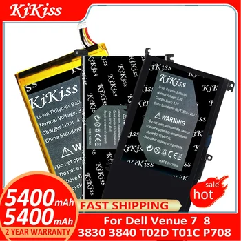 KiKiss Batérie pre DELL Miesto 7 Venue7 3730 3740/Miesto 8 Venue8 3830 T02D T01C T02D002 T02D001 0CJP38 02PDJW 3840 P708 batérie