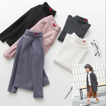 Kórejská Verzia Módne Dievčenské Spodnej Košele Zimné Nové Girls Long Sleeve T-shirts