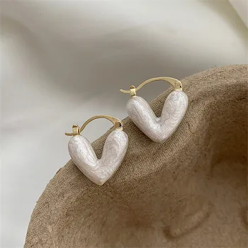 Kórejský Náušnice, Módne Šperky Jednoduchý Módny Prívesok V Tvare Srdca Stud Náušnice Pre Ženy Pendientes Veľkoobchod