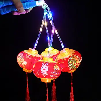 Lampióny 5 ks Malých LED Lampióny 2023 Čínsky Nový Rok, Dekorácie Pre Domov, Záhradu Dvore Náhodné Štýl