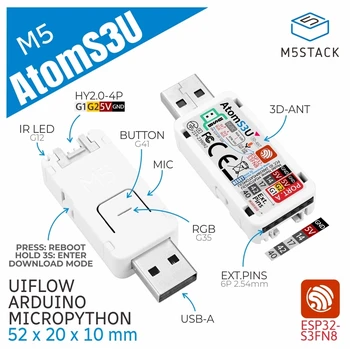 M5Stack AtomS3U ESP32S3 Development kit S USB-A rozhranie