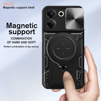 Magnetické Posuvné Fotoaparát Chrániť Kryt Držiak Prípade Tecno Camon 20 Pro 5G Mäkké Shockproof Bumper Kryt Pre Telefón Camon 20Pro