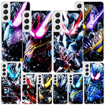 Maskovaný Kamen Rytier Anime Phnoe obal pre Samsung Galaxy S23 Ultra S22 Plus S21 S20 FE S10E s rezacím zariadením S10 Lite S9 S8 + S7 Okraji Jedinečný Kryt