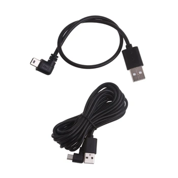 Mini USB Typ B 5pin Muž Vľavo/Vpravo Tvarovaný 90Degree na USB2.0 Nabíjanie Kábel