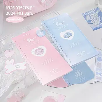 MINKYS Baby Blue/Pink Balet Notebook Plánovač Ročné Denné Týždenný Program Kniha Line Stránky, Fotografie Knihy Kawaii Školy Grafické efekty