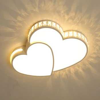 Moderná obývacia izba LED Stropné svietidlá Nordic crystal stropné svietidlo domov tvorivé deti je svetlo srdca tvar spálňa lampa