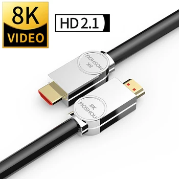 MOSHOU kompatibilný s HDMI 2.1 Kábel Ultra-HD (UHD) 8K 48Gbs s Audio & Ethernet kompatibilný s HDMI Kábel 1M 2M 5M 8M10M 15M HDR 4:4:4