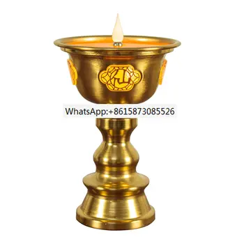 Nabíjateľná plug-in LED simulácia maslo lampa pre Buddha lampa Lotus rozprávky na čítanie pre Boha Bohatstva domácností sviečka, stolná lampa