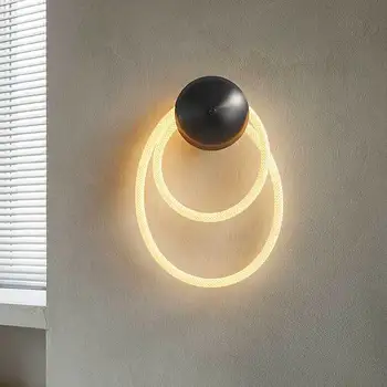 Novinka LED Nástenné svietidlo Silikónový Krúžok Tvorivé Sconce 3000K Pre Obývacej Izby, Spálne, Chodby Jedálenský Dropshipping Rozlišovaciu