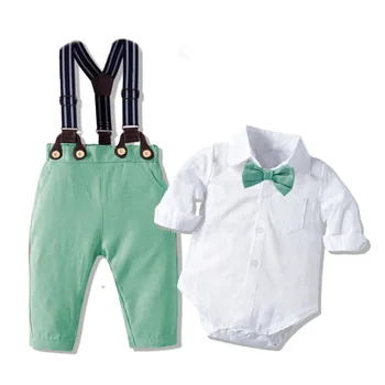 Novonarodeného Chlapca Formálne Oblečenie Set Dieťa Chlapec Gentleman Narodeniny Romper Oblečenie S Dlhým Rukávom Dieťa Jumpsuit Oblek Formálne Deti Oblečenie