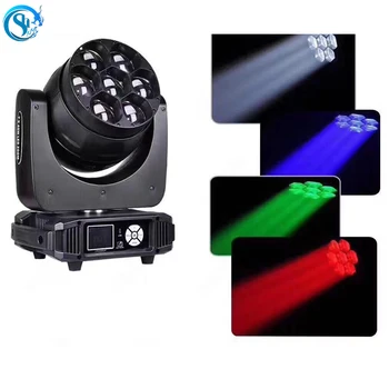 Nová 7 Oči 40W Full Farebné LED RGBW Zoom Pohyblivé Hlavy Svetlá S DMX regulácia Na Vianoce Disco Party Hot Predaj