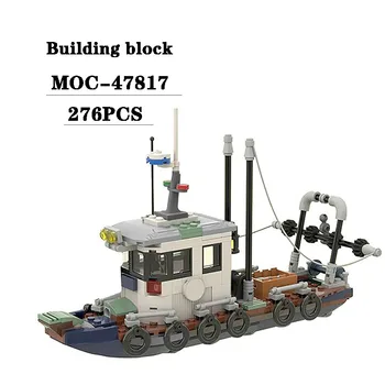 Nová MOC-47817 Malé Vlečný Rybársky Čln Pozdĺžne stavebným Model 789PCS Dospelých a Detí, Narodeniny, Vianočné Hračky Darček